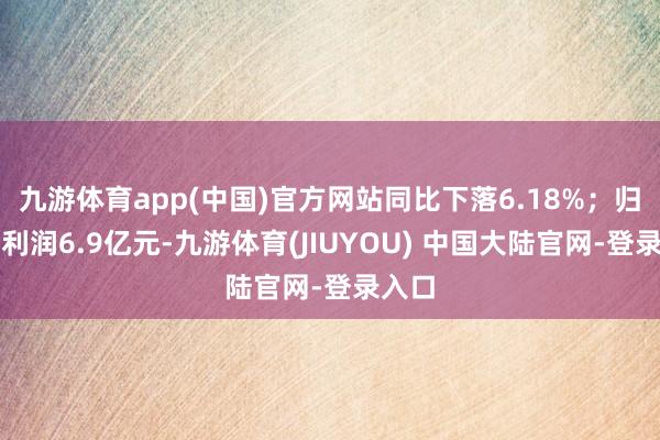 九游体育app(中国)官方网站同比下落6.18%；归母净利润6.9亿元-九游体育(JIUYOU) 中国大陆官网-登录入口