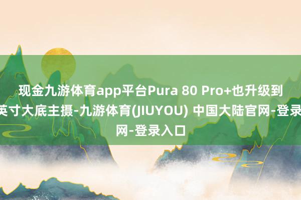 现金九游体育app平台Pura 80 Pro+也升级到了1英寸大底主摄-九游体育(JIUYOU) 中国大陆官网-登录入口