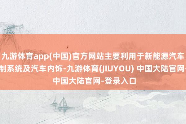 九游体育app(中国)官方网站主要利用于新能源汽车的电板管制系统及汽车内饰-九游体育(JIUYOU) 中国大陆官网-登录入口